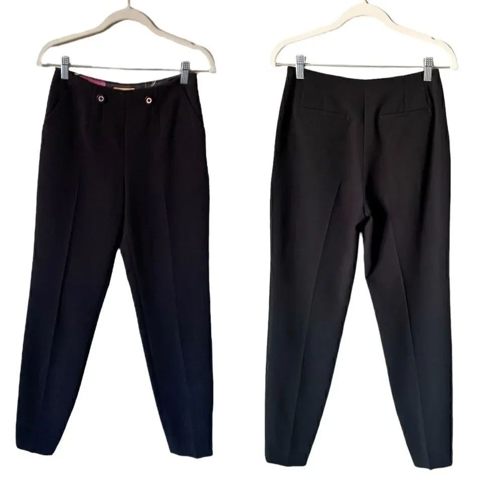 Ted Baker Black Dress Pants Straight Leg Size 0